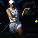 Viktorija Golubic ne s'est pas éternisée à Prague KEYSTONE/PETER KLAUNZER